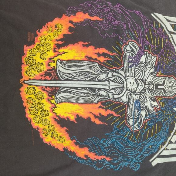 Vintage Led Zeppelin 1990s Hanes Heavyweight Band Long Sleeve Size Large - Picture 10 of 14